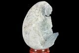 Crystal Filled, Celestine (Celestite) Egg - Madagascar #134628-1